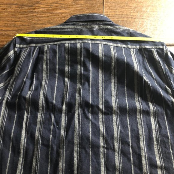 Vince Blue Gray Stripe 100% Cotton Button Down - Picture 7 of 8